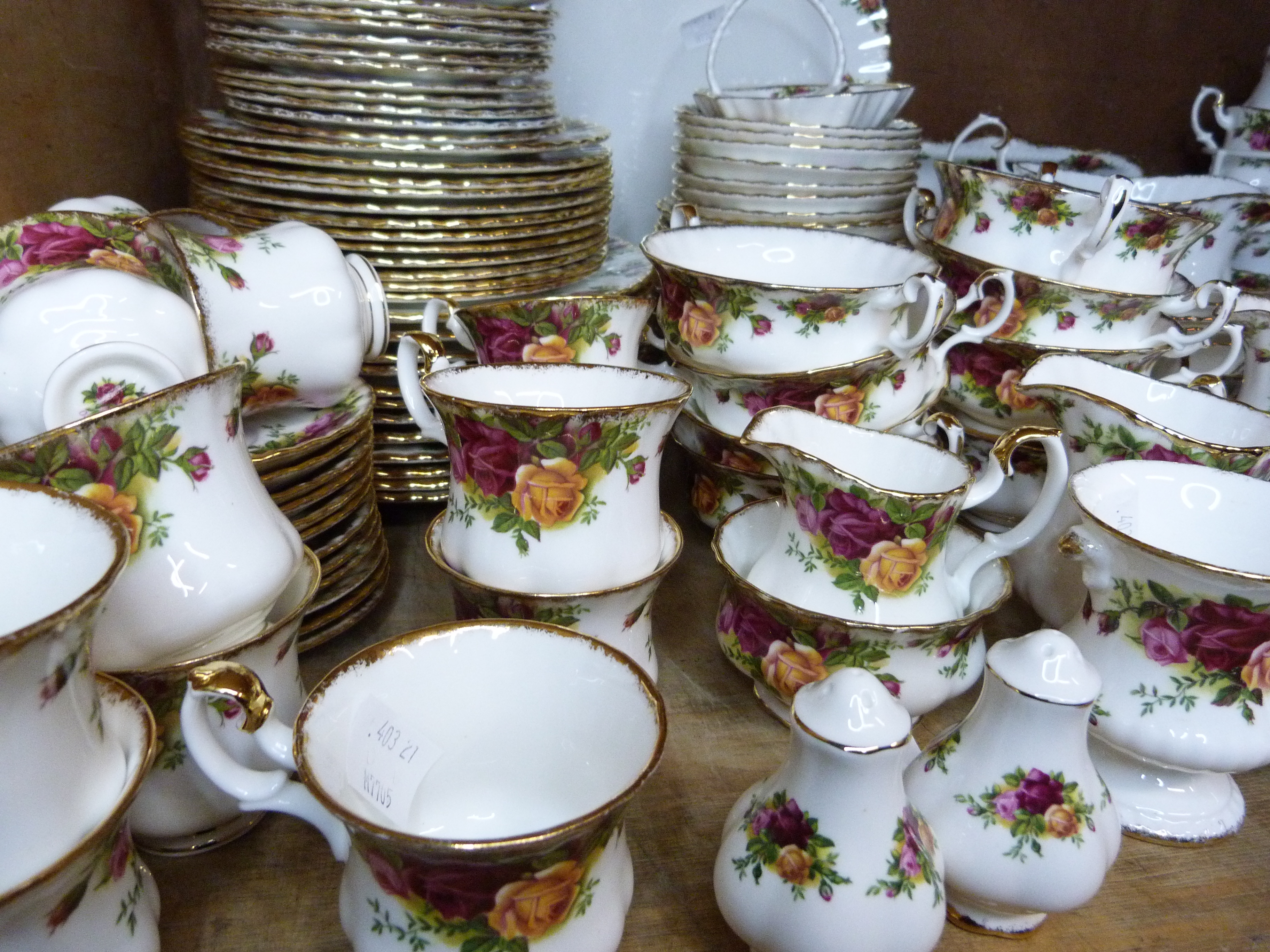 A large quantity of Royal Albert Old Country Roses pattern tea and dinner ware comprising three - Image 2 of 5