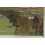 Early 20th century European School, Continental landscape with farmhouse, watercolour and