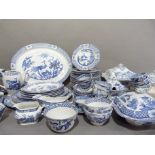 An extensive yuan ware blue and white dinner service