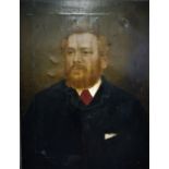 Head and shoulder portrait of a bearded man, oil on canvas, signed verso S.C. Keldt?? 1853 56cm x