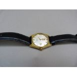 A Tissot Gentlemans Visodate Automatic wristwatch c1975 in a rolled gold torneau case, satin