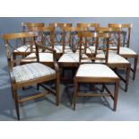 A set of nine reproduction mahogany Regency style dining chairs by Mines of Downley,