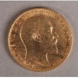 An Edward VII sovereign 1909, N.V.F