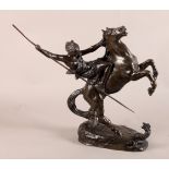 ERIC DE NUSSY (French 1887-1945) - a bronze figure of an equestrian Amazonian female warrior