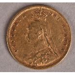 A Victoria J.H half sovereign 1891, Fine