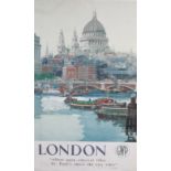 ARR AFTER FRANK MASON (1876-1965) GWR poster, London, view of St Pauls, colour lithograph