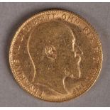 An Edward VII sovereign 1907, G.F