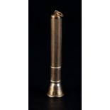 A PILL HOLDER TUBE BY WILLIAM H MANTAN 9ct gold, the circular engine turned barrel with rotating