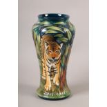 A MOORCROFT POTTERY VASE, Ranthambore Tiger, by Sian Leeper, c.2001, impressed mark, painted