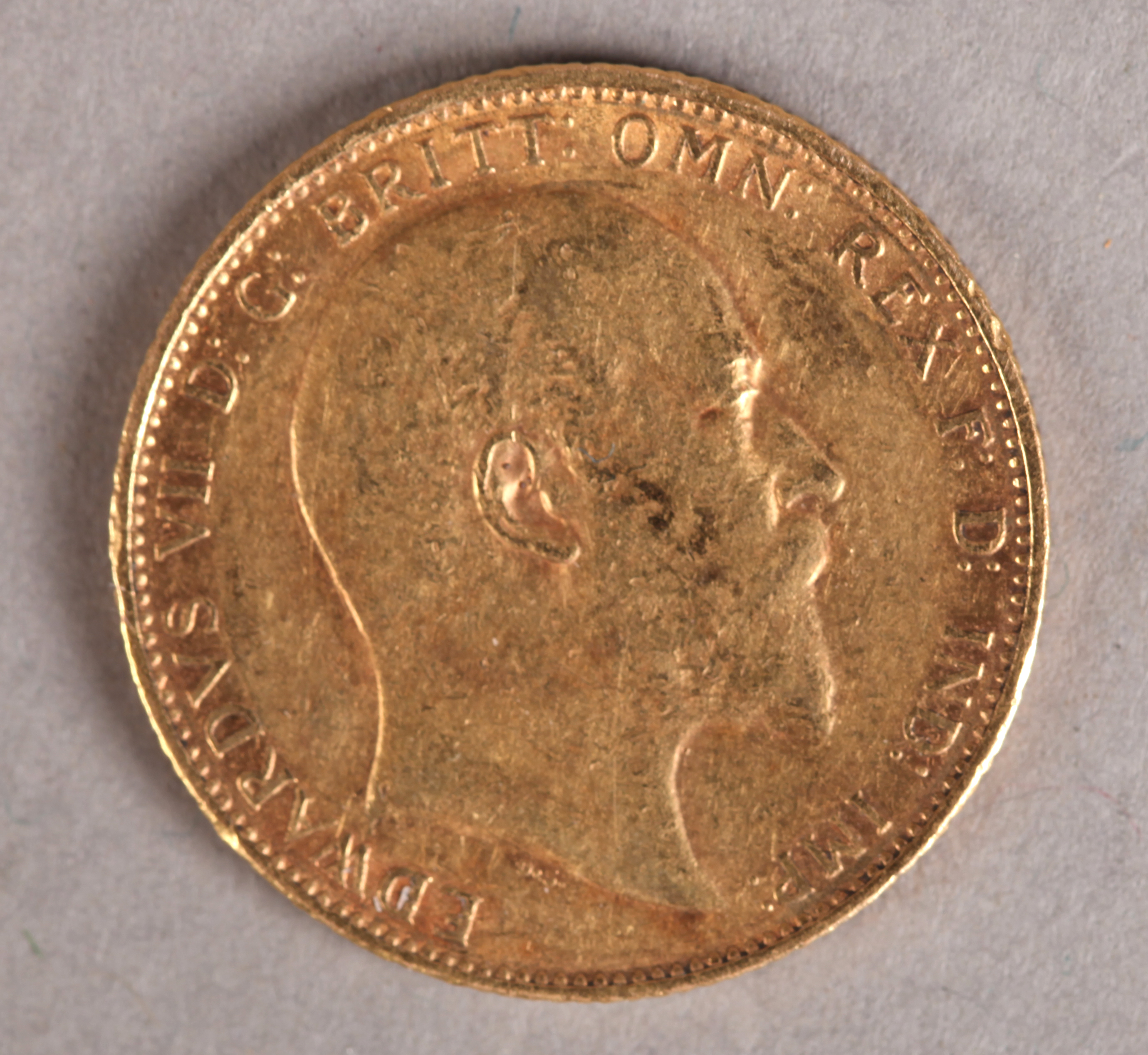 An Edward VII sovereign 1910, Melbourne mint, G.F