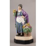 CHARLES VYSE (1822-1971), 'Daffodils', a Chelsea Pottery figure, 1923, hand painted, incised 'C-Vyse