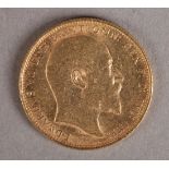 An Edward VII sovereign 1907, Sydney mint, N.V.F