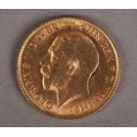 A George V half sovereign 1914, E.F