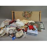 A box of haberdashery and sewing requisites; together with A box of needlework packs for