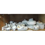 A large quantity of Royal Worcester Evesham pattern table ware including two handled soup bowls,