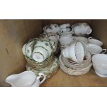 A quantity of decorative teaware including cups and saucers by Duchess, Colclough, Paragon etc (