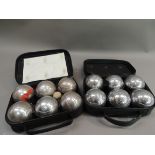 Two cased sets of boule