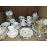 A quantity of decorative ceramics including Victorian and later tea ware, various manufacturers, cut