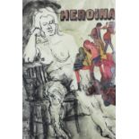 PIETRO PSAIER (US 1936/39 - 2004), Heroina Medicina, mixed media, signed N.Y 61 to lower left,