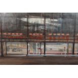 ARR DRUIE BOWETT (1924-1998), Glass Bulbs, Harworth, factory interior, oil on canvas, signed and