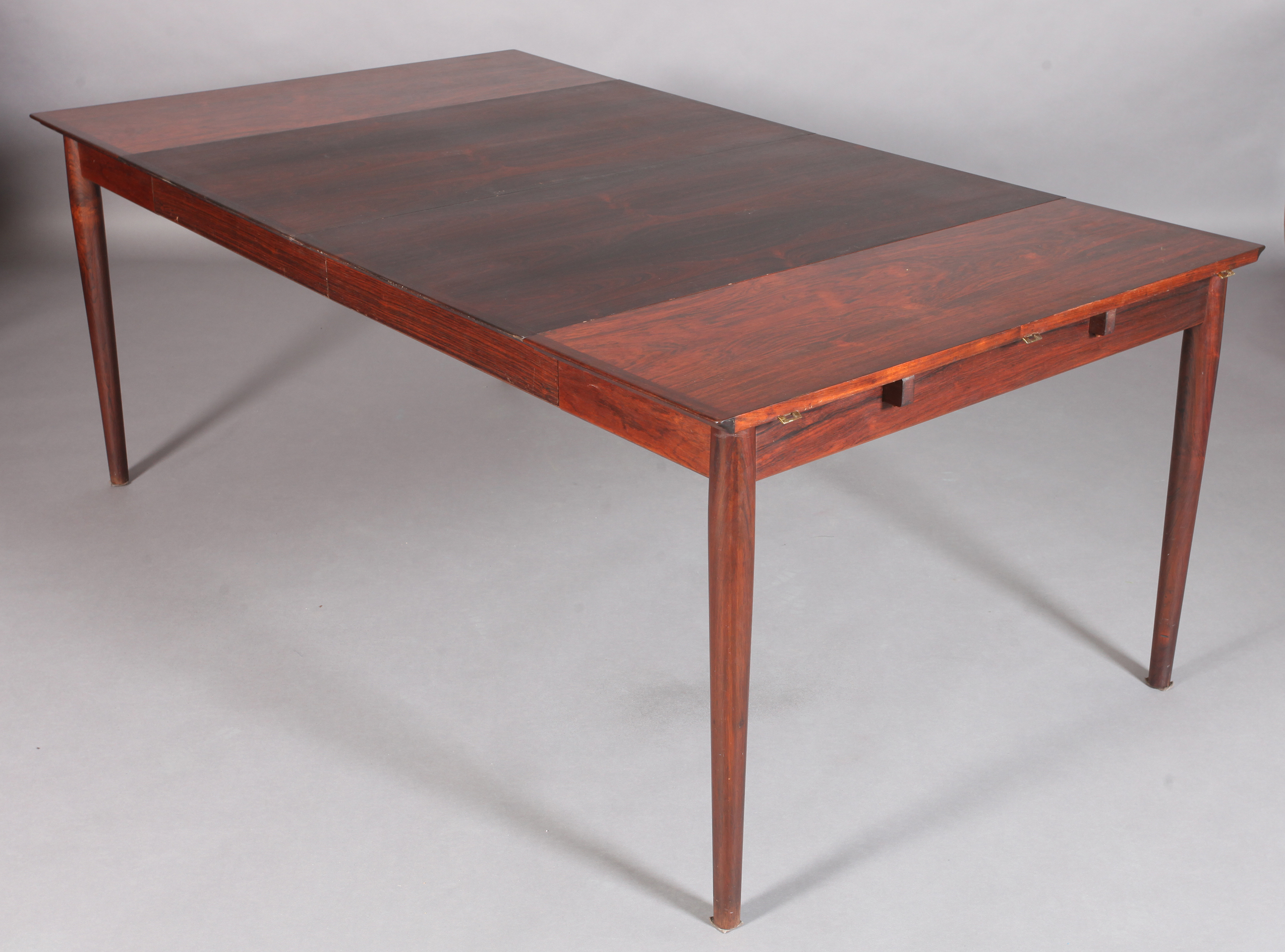 ARNE VODDER FOR SIBAST, Denmark, c.1960s, a Model 227 rosewood veneered extending dining table, - Image 6 of 6