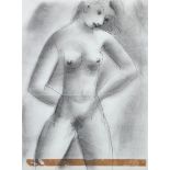 ARR JEAN-GEORGES SIMON (Hungarian 1894-1968), Female nude, standing, three-quarter length,