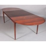 ARNE VODDER FOR SIBAST, Denmark, c.1960s, a Model 227 rosewood veneered extending dining table,