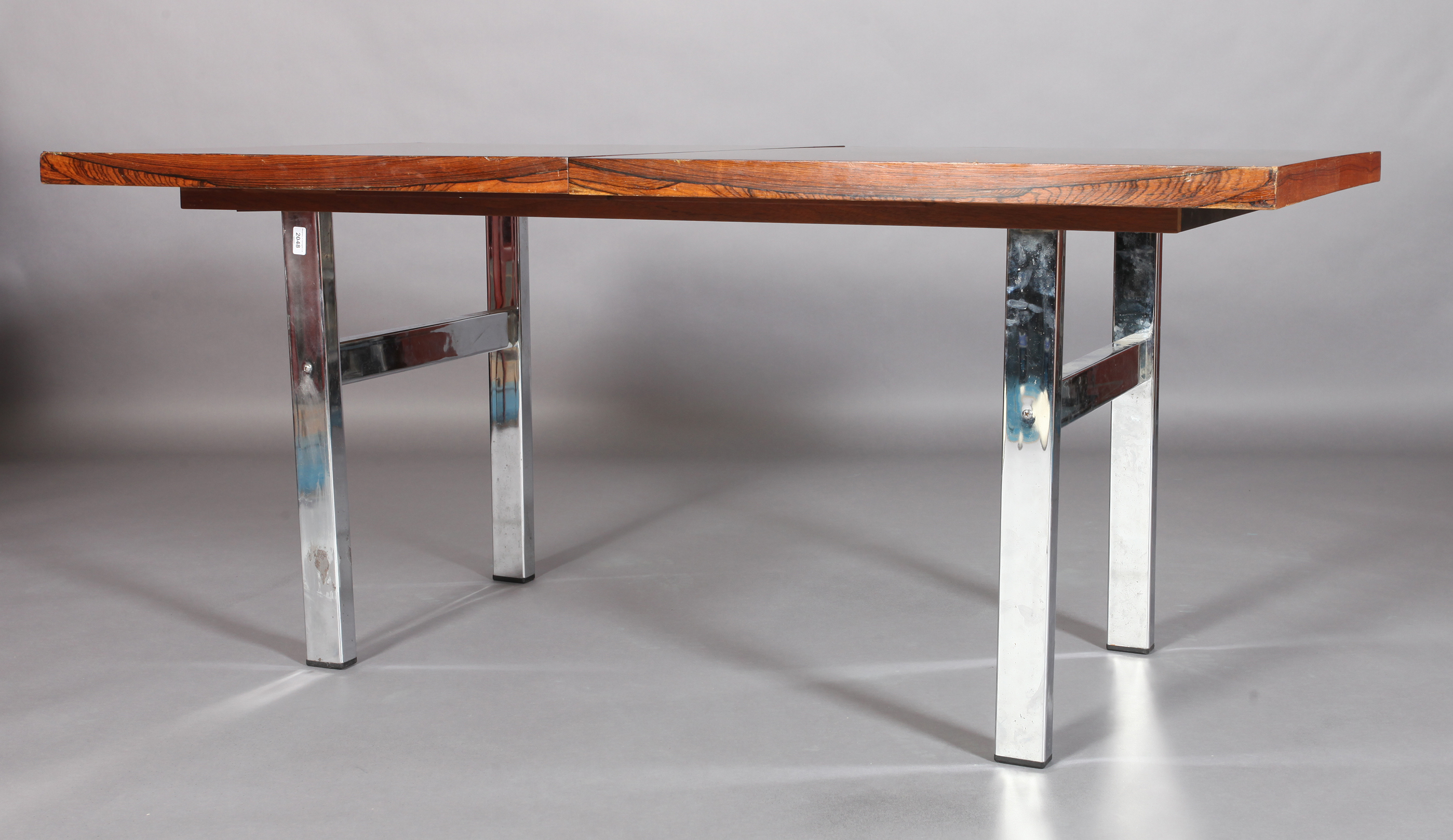 MERROW ASSOCIATES, BRITAIN, c.1970s, a rosewood extending dining table, rectangular, on refectory - Image 2 of 6