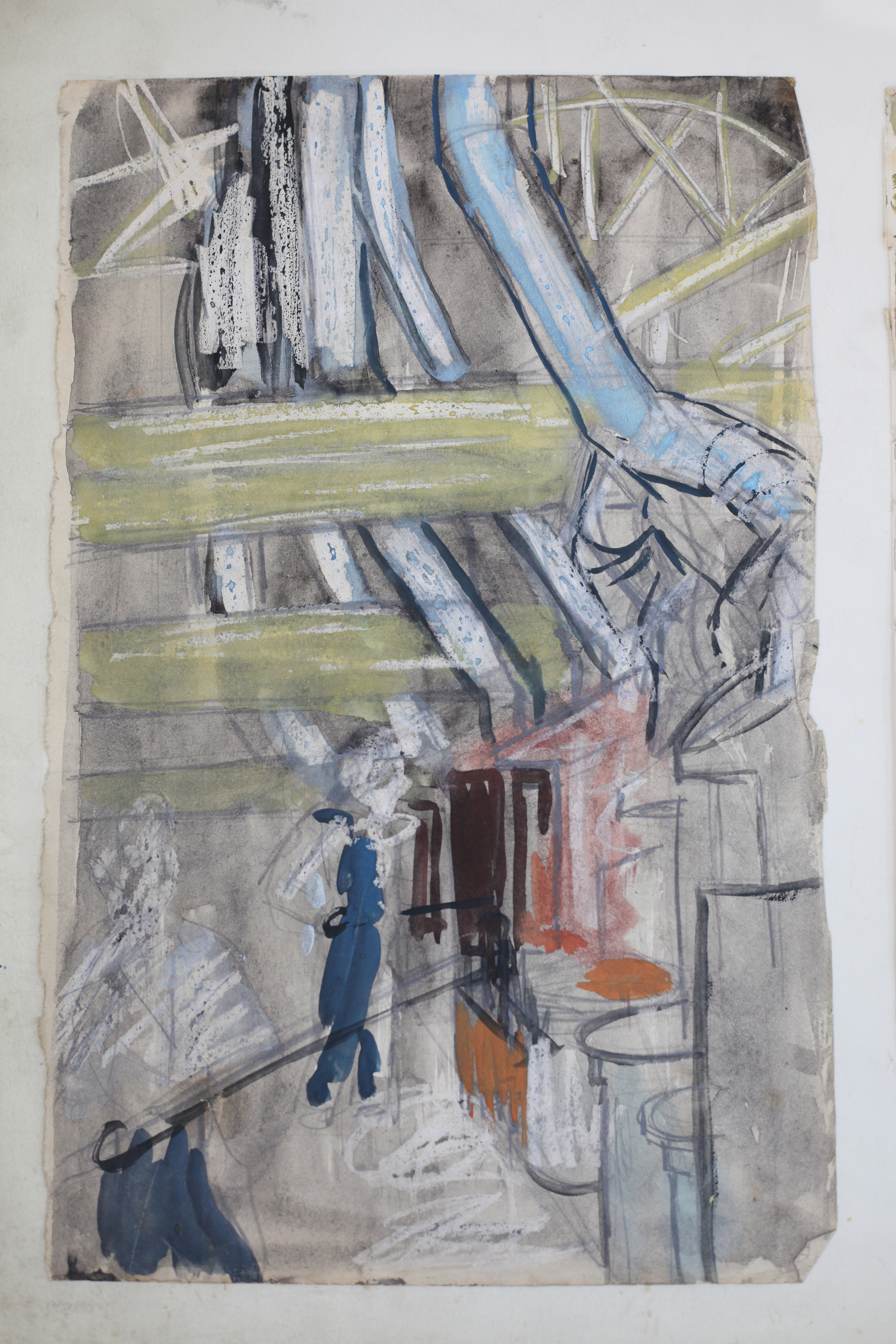 ARR DRUIE BOWETT (1924-1998), Sheffield Twist Drill and Steel Company, five sketches in pencil, - Image 2 of 8