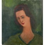 ARR JEAN GEORGES-SIMON (Hungarian 1894-1968), Portrait of a woman wearing green, head and shoulders,