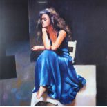 ARR BY AND AFTER ROBERT O LENKIEWICZ (1941-2002), Study/Anna Navas (Anna in Blue), colour print,