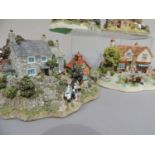 Five various Danbury Mint cottages and original boxes