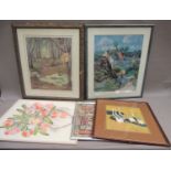 Five various prints After Van Gogh and others