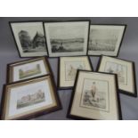A quantity of framed pictures and prints to include prints of Somerleyton, Nether Hall, shooting and