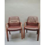 A pair of Italian Vaghi office armchairs