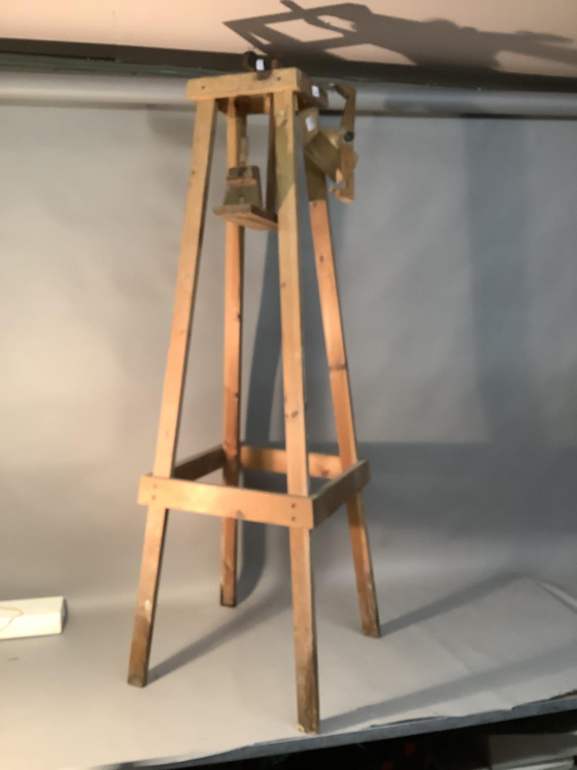 A clock stand for long case clock movements floor standing; together with a wall mounted rig for - Image 3 of 7