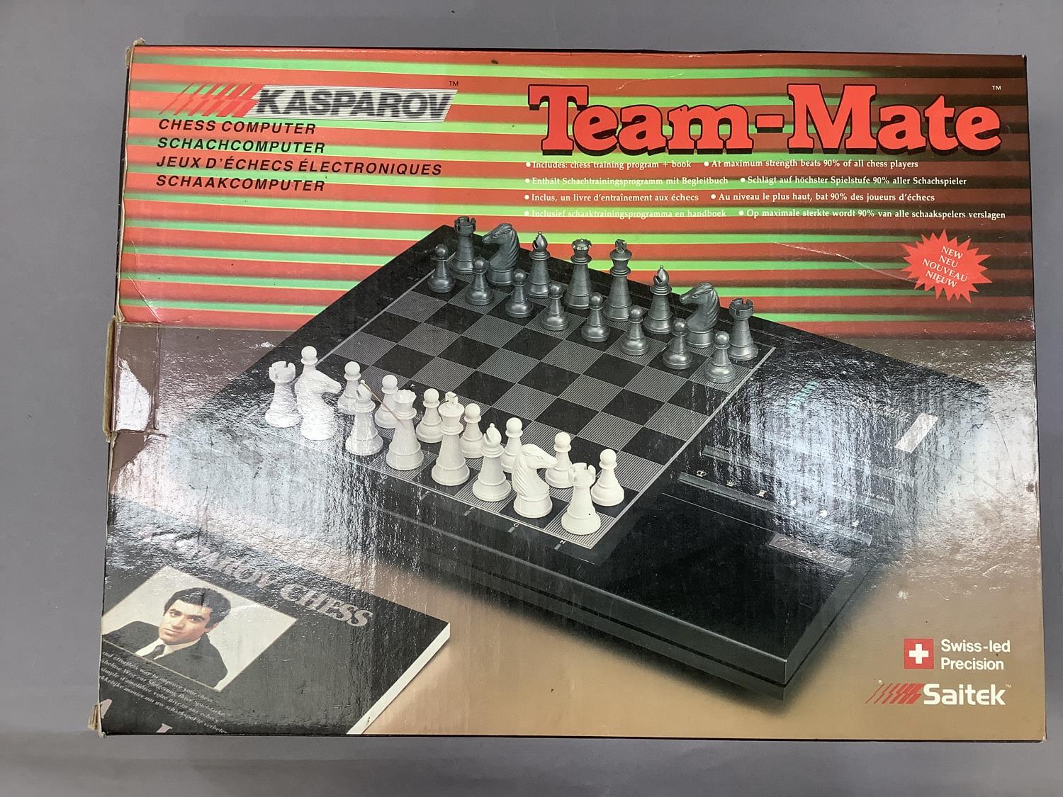 A Team-Mate Kasperov chess computer by Saitek, boxed - Image 2 of 3