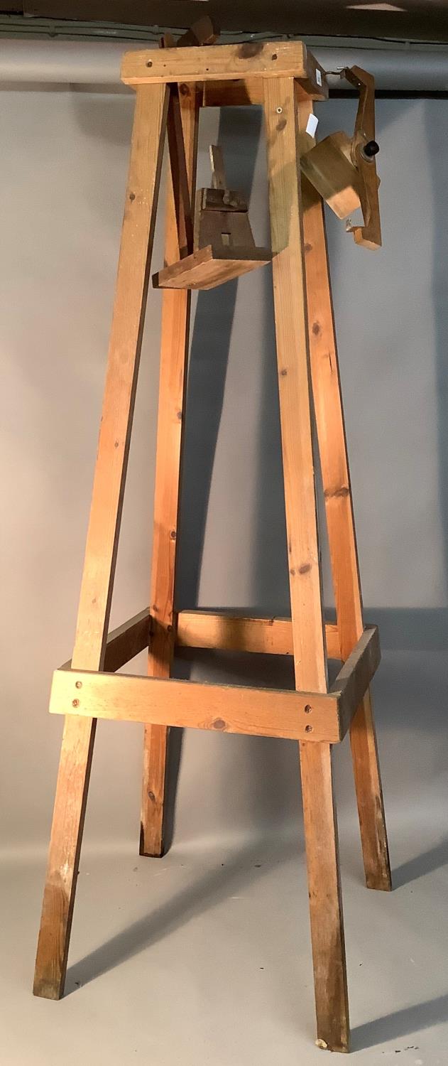 A clock stand for long case clock movements floor standing; together with a wall mounted rig for - Image 4 of 7