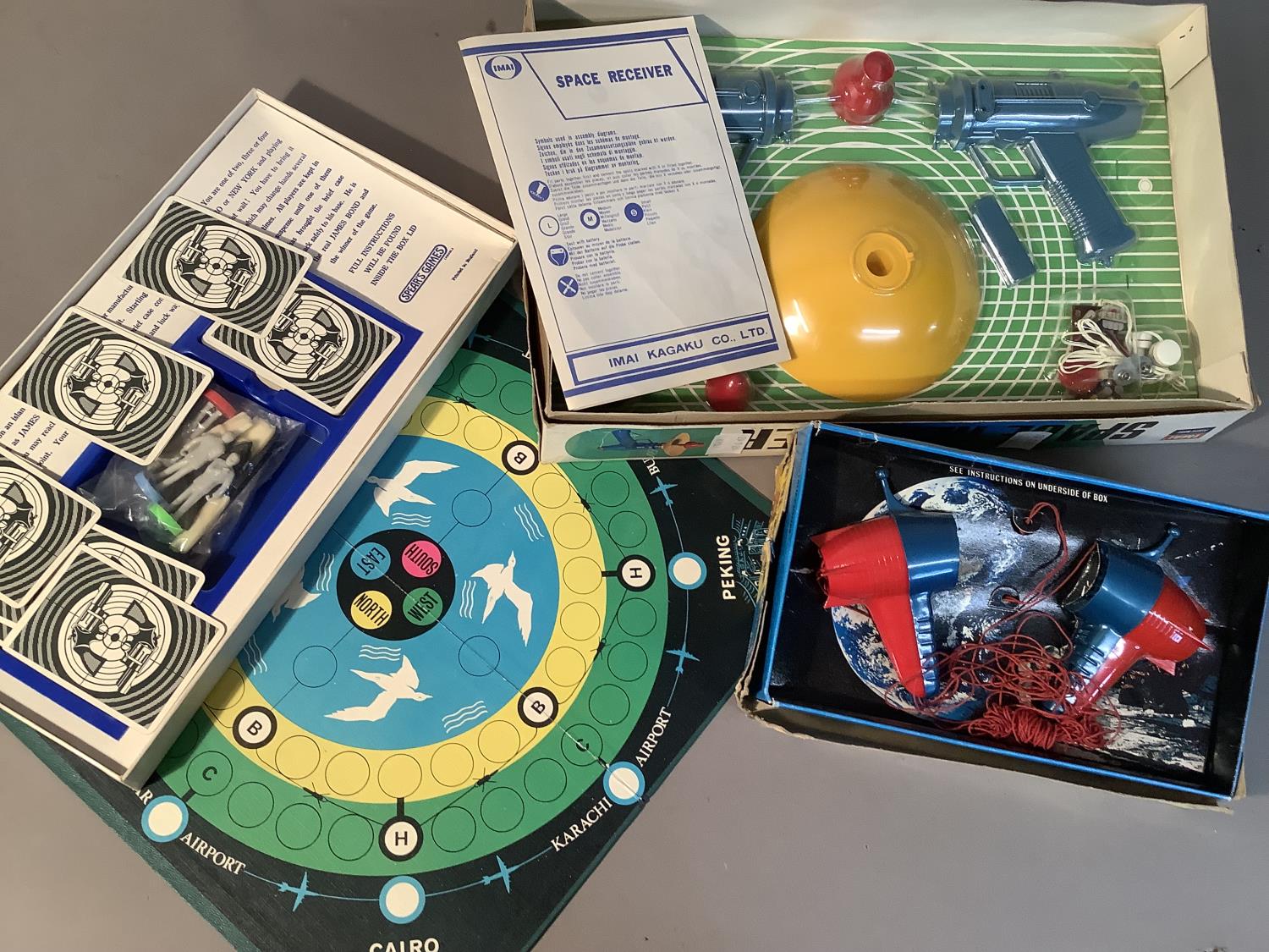 An Imai plastic space receiver, boxed; together with a Merit space patrol walkie talkie and a - Image 4 of 4