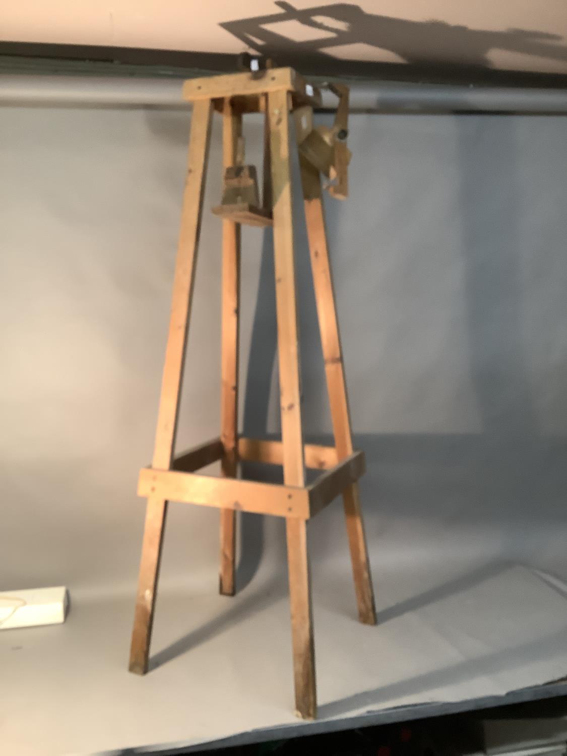 A clock stand for long case clock movements floor standing; together with a wall mounted rig for - Image 2 of 7