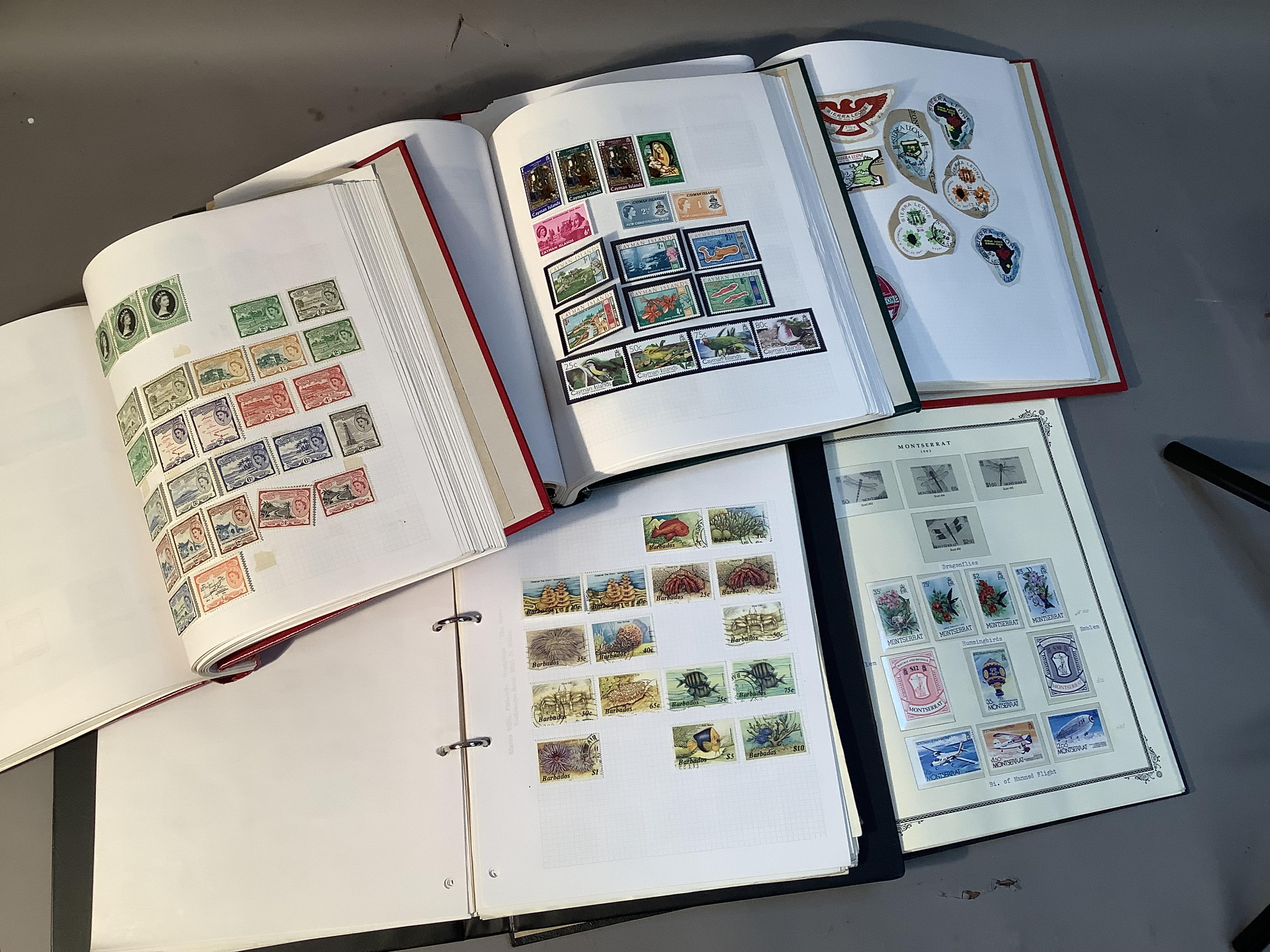 Five ring binder albums with extensive Caribbean and Australian collection, mainly 20th century,