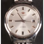 AN ORIENT GENTLEMAN'S AUTOMATIC DATE 01067 WRISTWATCH c.1970 in stainless steel case No. 21702, with