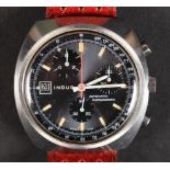 AN INDUS GENTLEMAN'S AUTOMATIC DATE CHRONOGRAPH WRISTWATCH c.1965 in stainless steel cushion