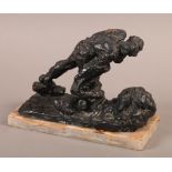 GASTON BROQUET (1880-1947) - LE VIOL BRONZE, signed, inscribed with title and dated 1919,