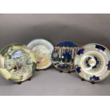 Four decorative plates, Goebel Vincent Bateaux de Peche no.519/1000, 32cm diameter, a Royal