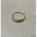 A Victorian single stone diamond ring in 18ct gold, the small Old European cut diamond star set to