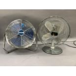 A Bionaire high velocity air circulator together with a desk fan
