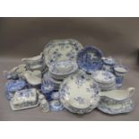 An extensive dinner and tea service of Clifton design by Spode for Laura Ashley, briefly includes