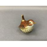 A Royal Crown Derby Jenny Wren with gold button to underside