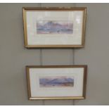 A pair of framed prints after E.A Penley, framed, images 10cm x 30cm